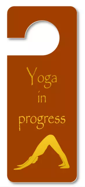 Yoga Door Sign | Do Not Disturb Yoga In Progress | Meditation Decor for home