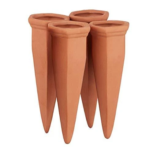 relaxdays Cône en Argile d’arrosage Lot de 4 Accessoire d’arrosage Bouteilles...