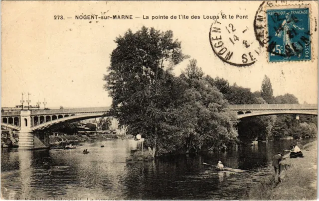 CPA Nogent sur Marne La pointe de l'Ile des Loups et le Pont (1348121)