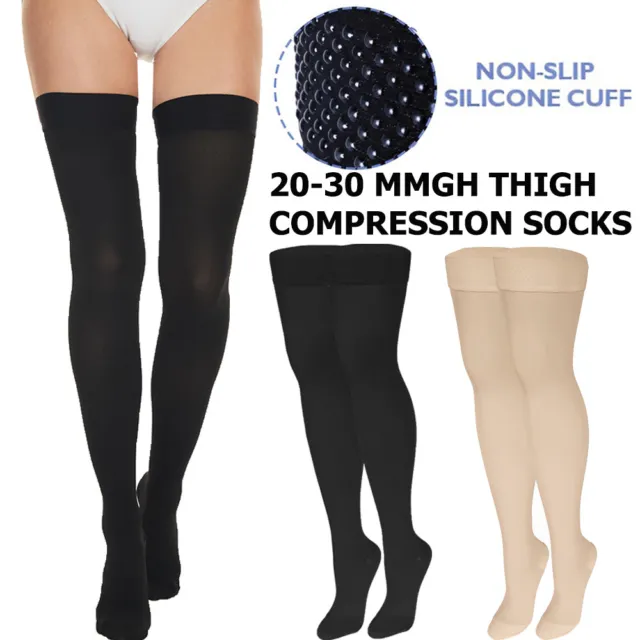 Thigh High Compression Stockings 20-30mmgh Socks for Women Men S, M, L, XL