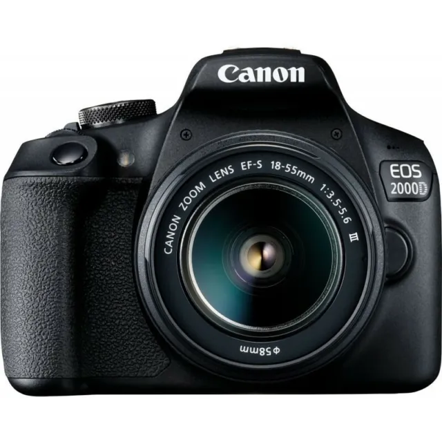 Canon EOS 2000D / Rebel T7 24.1MP DSLR Camera with EF-S 18-55mm III Lens