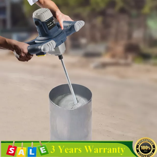 Drywall Mortar Mixer Cement Render Paint Tile Plaster Rotary Mixing 6 Speed US