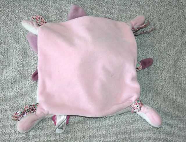Doudou Et Compagnie Doudou Cerise Le Lapin Plat Blanc Rose Violet Dc2703 Kom9 2