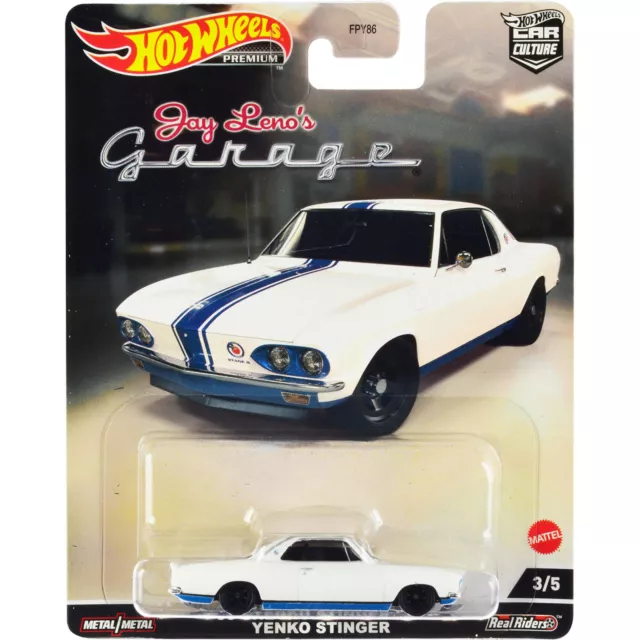 Hotwheels Model Cars 1966 Chevrolet Corvair Yenko Stinger White with Blue Stripe