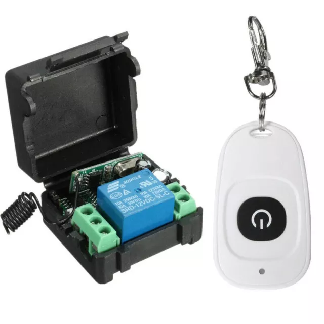 DC12V 10A Relay Wireless RF Remote Control Switch Transmitter + Receiver Tools