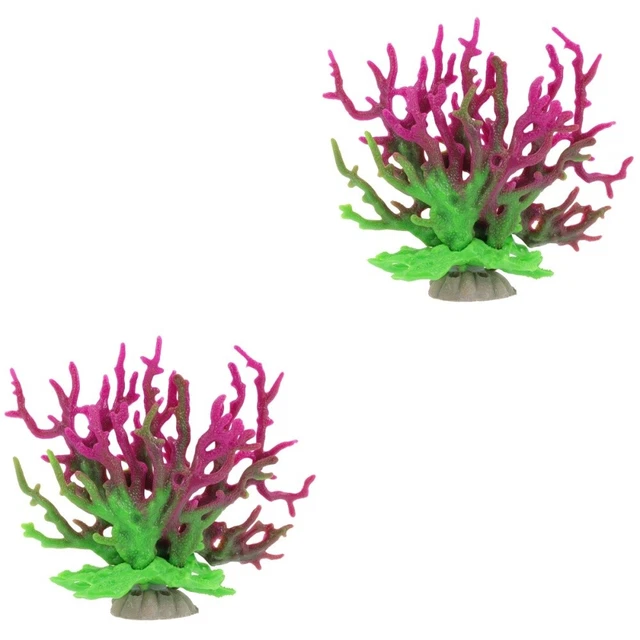 2pcs Desktop Aquarium décor résine pêche à poisson décor décoratif aquarium