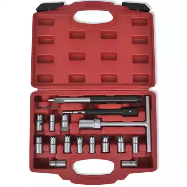 Ensemble de couteau de siège d'injecteur diesel 17 pcs vidaXL 3