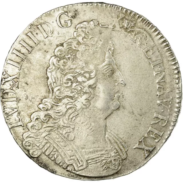 [#516624] Monnaie, France, Louis XIV, Écu aux 8 L 2e type, Ecu, 1704, Paris, TTB