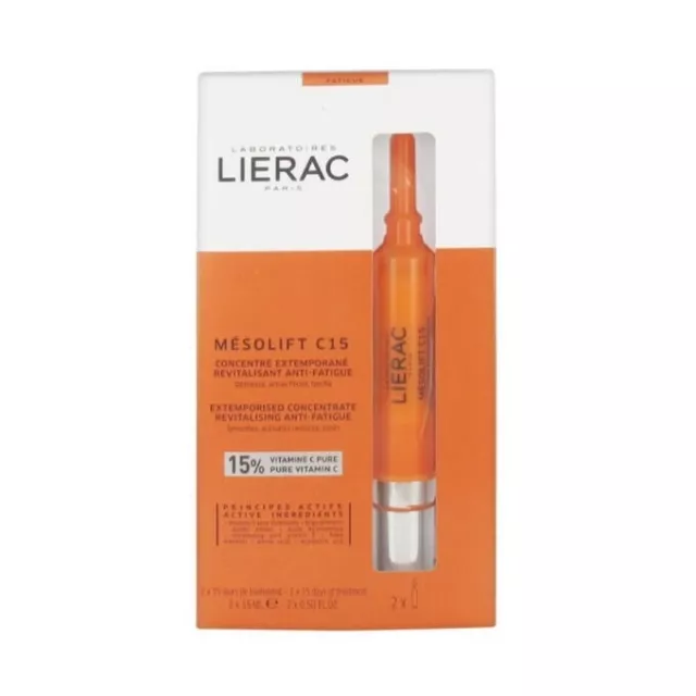 Lierac Paris MESOLIFT C15 Revitalizing Anti-Fatigue 15% Vitamin C 2x15ml Vials