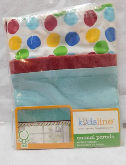 Kidsline Animal Parade Baby Nursery Valance 60 in x 14 in