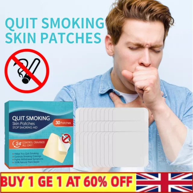 30PCS Men Women Quit Smoking Patch Stop Smoking Stickers 24 Hours Anti Smoking