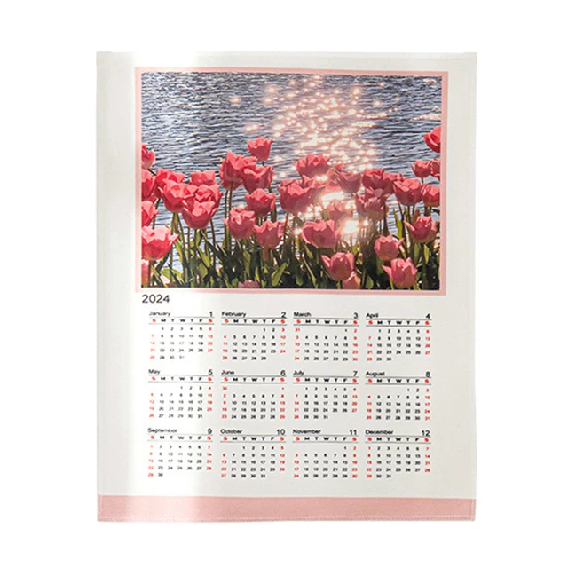 2024 CALENDAR CALENDAR 2024 Calendar Hanging Cloth Color Tapestry with