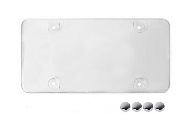 1x Car License Plate Tag Frame Cover Hood Rear Trunk Clear White For Buick
