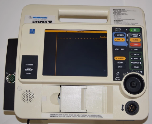 LifePak 12 Monitor 3 Lead, ECG, Biphasic, Pacing