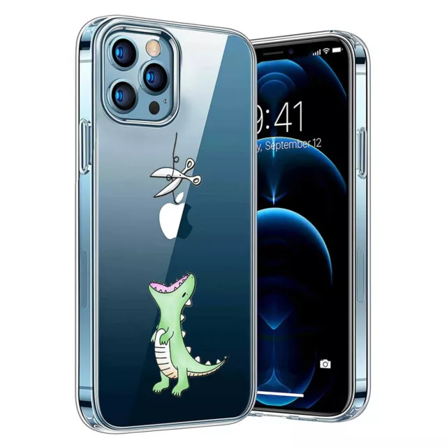 Funny Logo Cartoon Animals Soft TPU Case Cover For iPhone 15 14 13 12 Pro Max XR 3