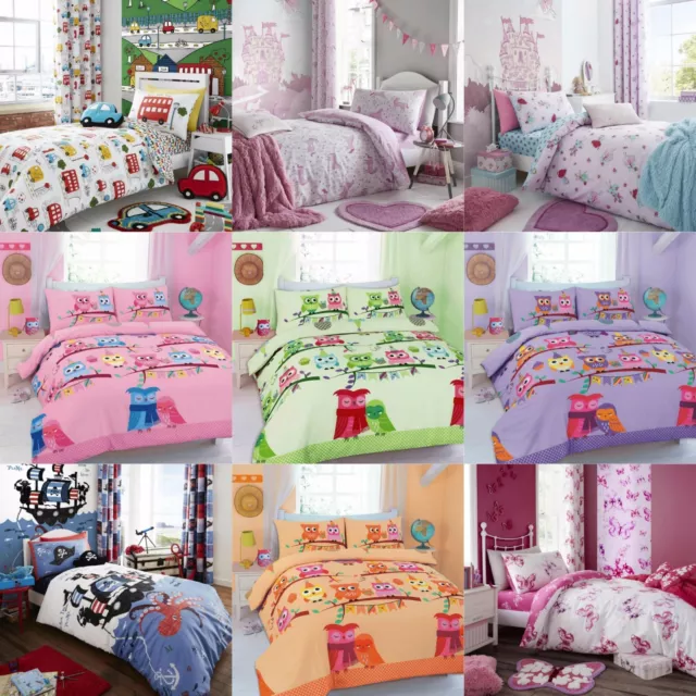 Baby Junior Boys Girls Unisex Cot Bed Duvet Quilt Cover Bedding Set
