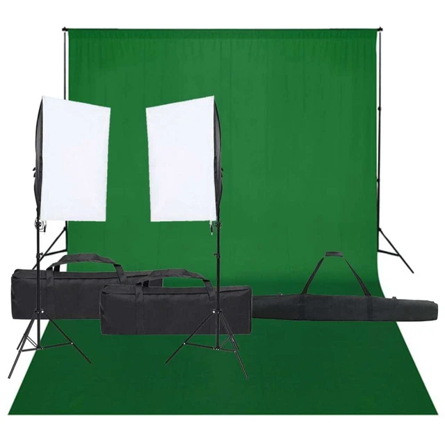Kit per Studio Fotografico con Set di Luci e Fondale 5199397