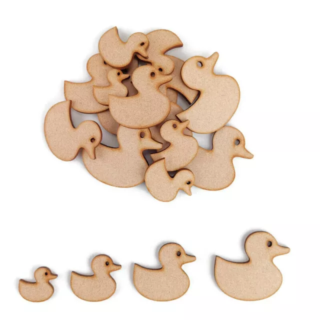 Cute Baby Duck MDF Craft Shapes Wooden Blank Gift Bath Decoration Embellishment