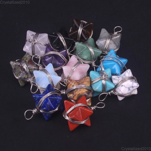 Pierre d'agate naturelle Merkaba Star Hexagram, pierre de quartz napCrystal, salle de guérison Reiki, décoration d'intérieur, décoration d'aquarium, 25mm  15