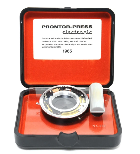Prontor-Press Electronic Shutter Display very rare 1965 Y.