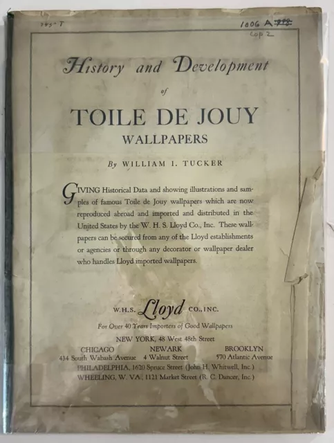 Rare 1928 Toile De Jouy Wallpapers - Sample Book History & Development