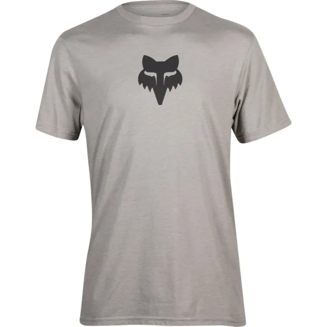 Fox Racing Mens Fox Head T-Shirt Short Sleeve Premium Soft Tee Heather Graphite