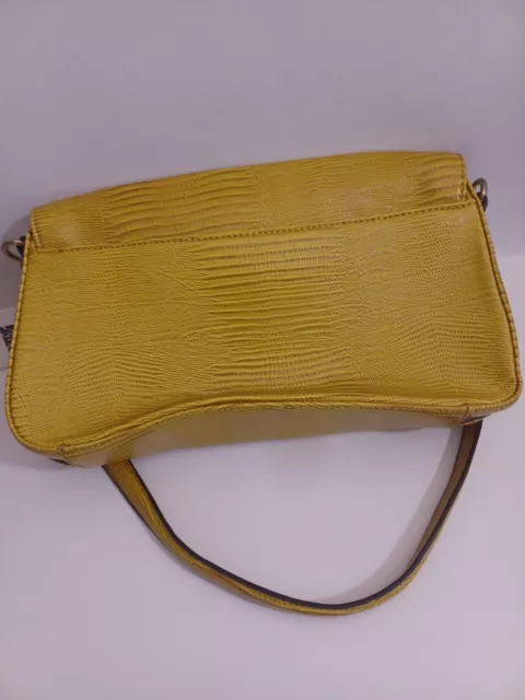 Anne Klein Woman's Leo Lizard Yellow Shoulder Bag New Size Medium 2