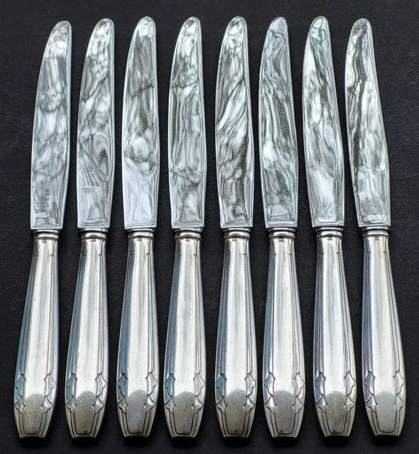 Lot de 12 couteaux de table Orfèvrerie Liberty, metal argente - Arts de la table