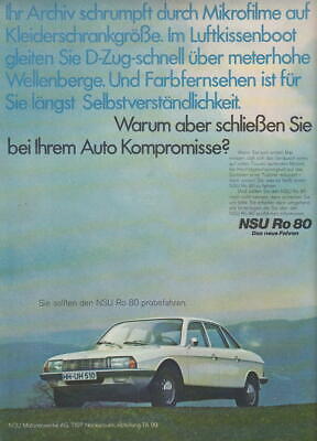 NSU NSU-RO-80-ADJ-1968-Reklame-Werbung-genuine Advert-La publicité-nl-Versandhandel 