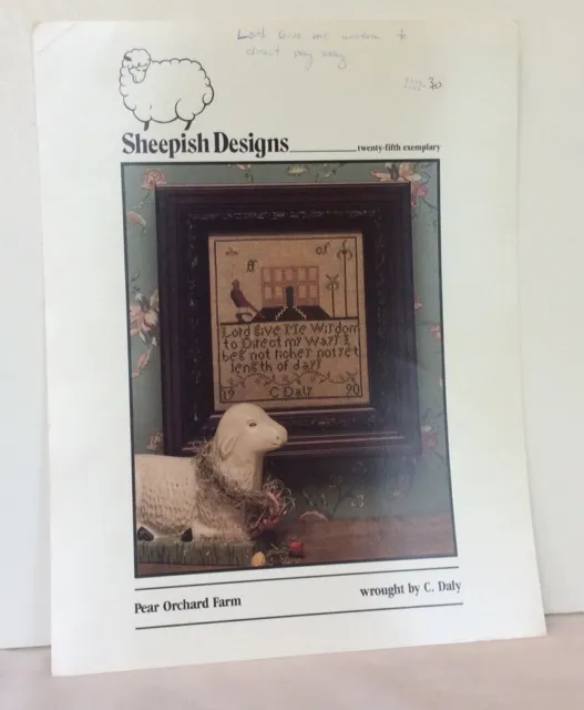 Sheepish Designs Pear Orchard Farm Sampler Cross Stitch Pattern Leaflet Book