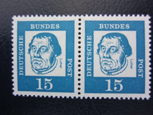 Bund 1961-Bedeutende Deutsche Martin Luther,waagrechtes 2 er Pärchen,postfrisch
