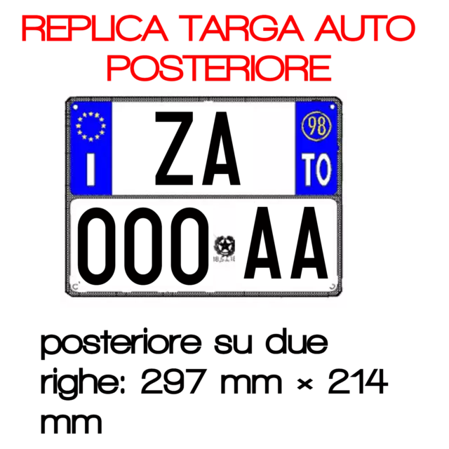 REPLICA TARGA AUTO RILIEVO ART.102 /POSTERIORE GUarda foto e feed9