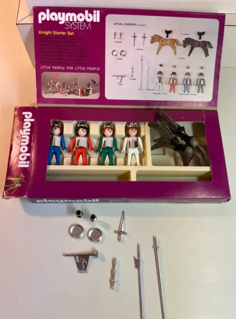 Playmobil System - Knight Starter Set Action Figures, 1976, Missing 1 Piece READ