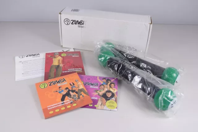 Zumba Fitness Toning Sticks & Dvd Exercise Workout Set New Contents Sealed