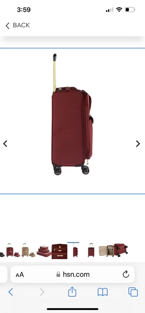 Samantha Brown 4 Piece Luggage Set- 22" Spinner & 3 Packing Cubes-Black-NWT 5