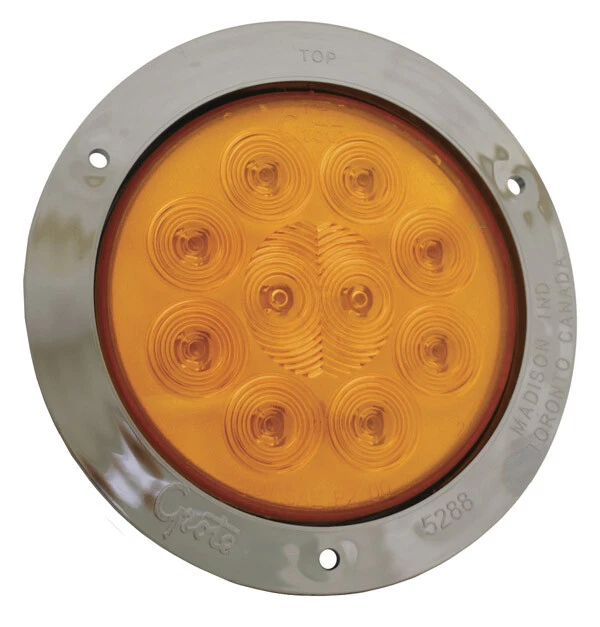 4" LED Amber SuperNova Lamp w/ Security Flange 10 Diode