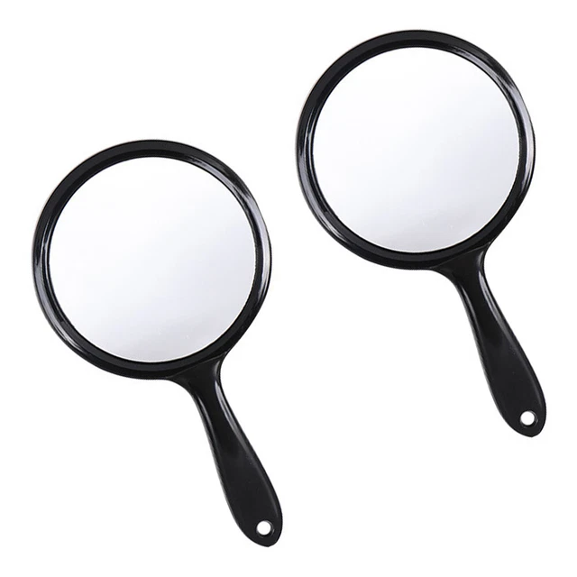 2 stücke Haushaltsmädchen Kosmetikspiegel Dual-seitige Spiegel Handspiegel