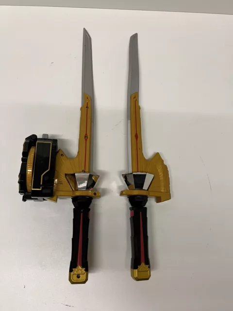 Power Rangers Samurai Shinkenger Spin Sword (2x) und Disc Morpher. Vintage Spiel