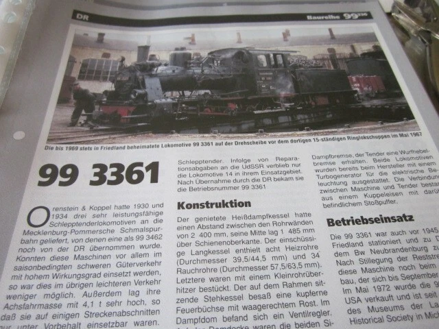 Sammellexikon Eisenbahn Schmalspur Dampfloks Baureihe 99 336 Und 99 Sammellexikon Eisenbahn Schmalspur Dampfloks Baureihe 99 336 Und 99