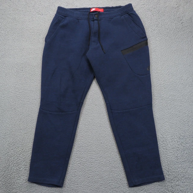 NIKE PANTS MENS XL Navy Blue Tech Fleece Jogger Tapered NSW