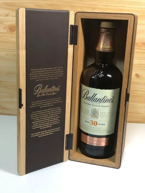 Ballantine's Scotch Whisky 30 Years Box & Empty Bottle Set From Japan Very Good