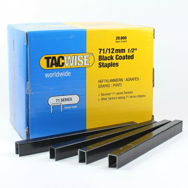 Tacwise Typ 71 Box 20.000 Polsterheftklammern 4 Mm - 16 Mm Verzinkt Edelstahl Schwarz