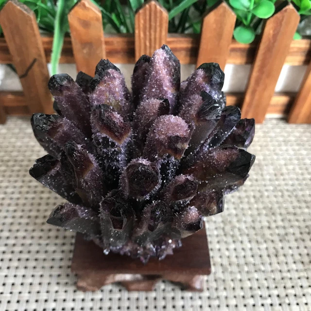 352g New Find purple Phantom Quartz Crystal Cluster Mineral Specimen Healing