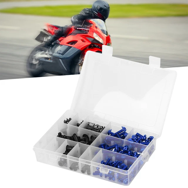 New 223pcs Motorcycle Fairing Bolts Set Windscreen Screws Nuts Motorbike