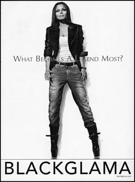 2012 Janet Jackson photo Blackglama Coats Jackets Vests retro print ad XL13