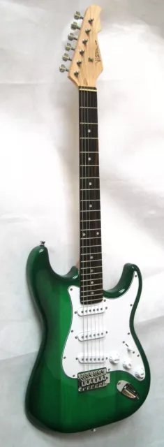 E-Gitarre MSA-Modell-ST5GRT/grün-transparent, Massivholzkörper, Anschlußkabel!n 2