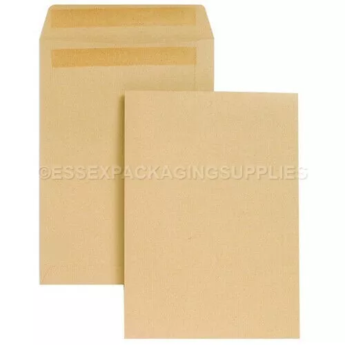 Plain Postal Envelopes Brown C5 Gummed Seal Paper