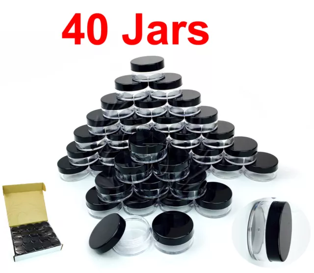 40 Packs 10 Gram/10ML High Quality Makeup Cream Cosmetic Sample Jar Containers