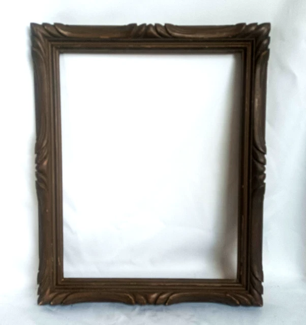 Cadre Ancien En Bois Sculpté Patiné Et Doré Style Montpar