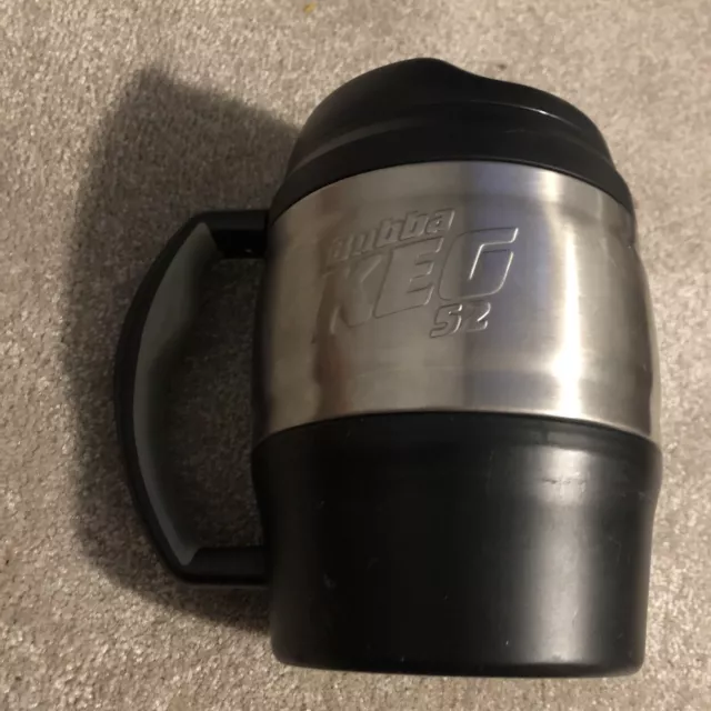 Bubba Keg Insulated Travel Mug 52oz Black Stainless Steel Flip Top Thermos